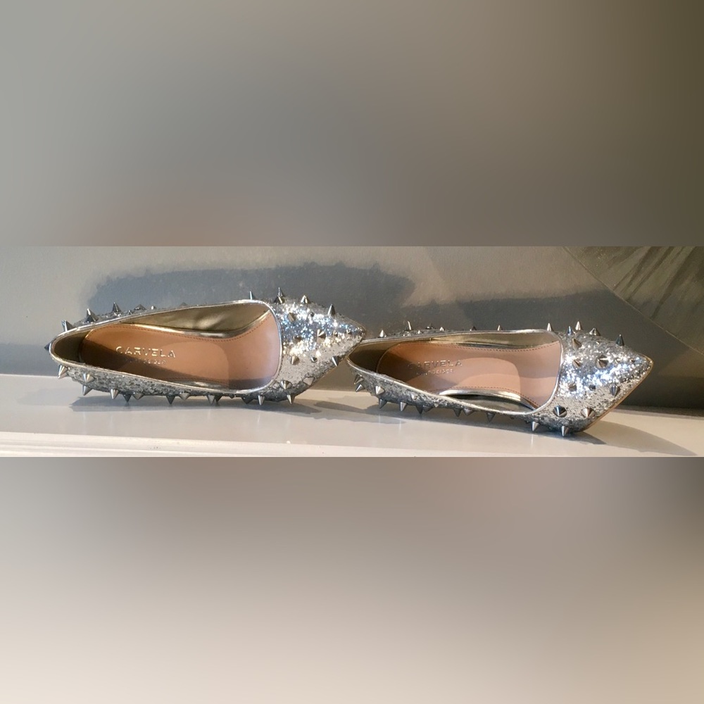 CARVELA Metallic silver heels Spikes SIZE 6 Like new Never worn 4inch stilettos - Picture 8 of 9